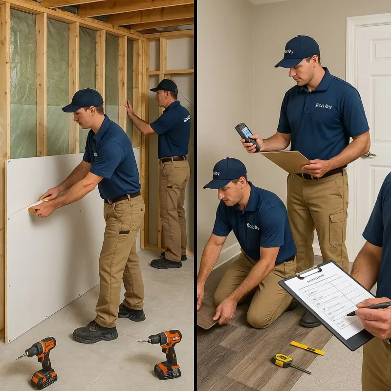 Repairs and Reconstruction process in Spirit Lake, ID